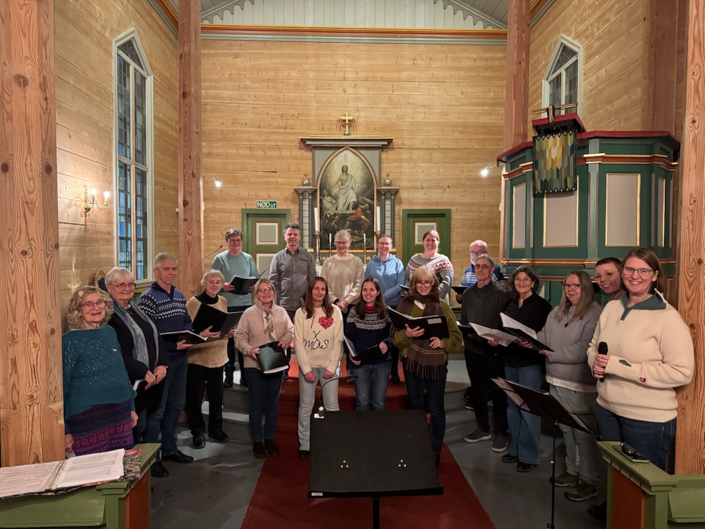 Balestrand songlag i Tjugum kyrkje, desember 2025.